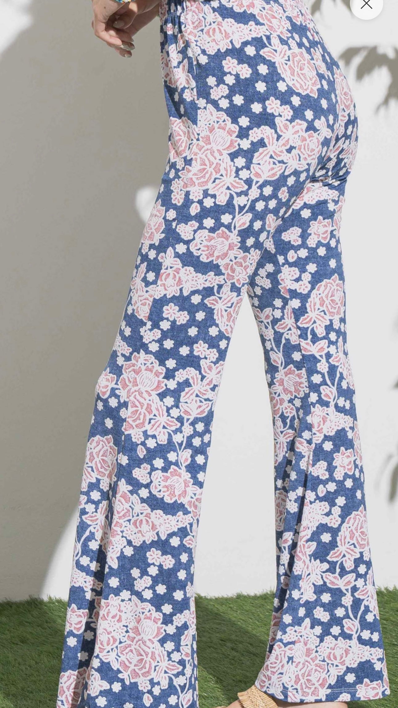 Bell bottom flare leg print pants