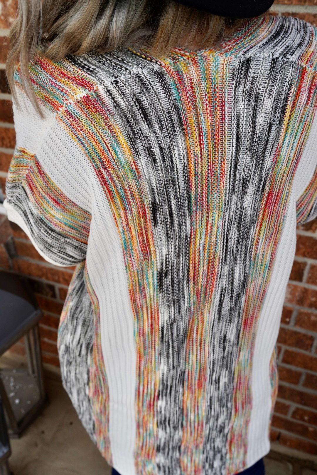 Multi Color Stripe Sweater Cardigan