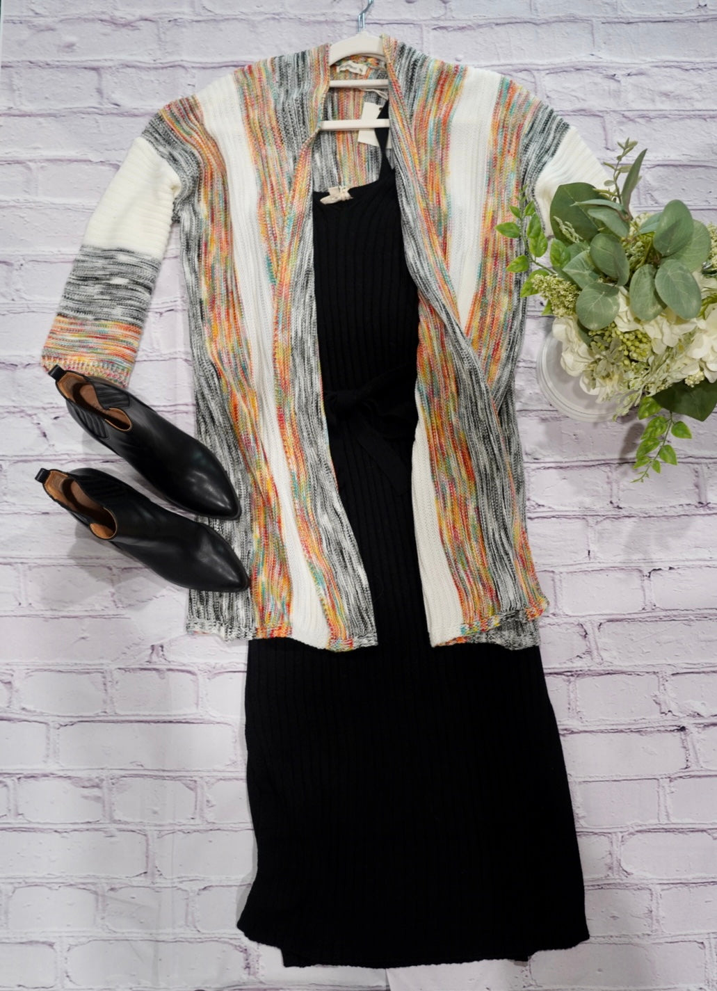 Multi Color Stripe Sweater Cardigan