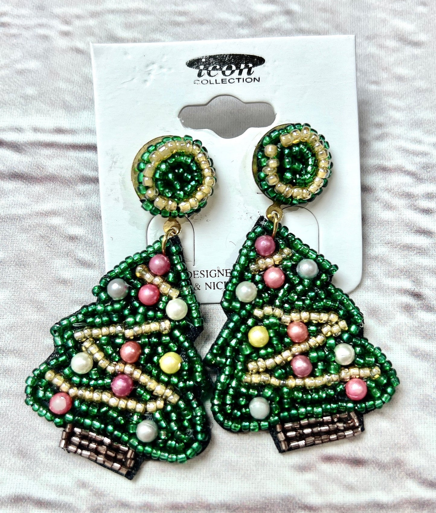 Vintage Holiday Tree Earrings