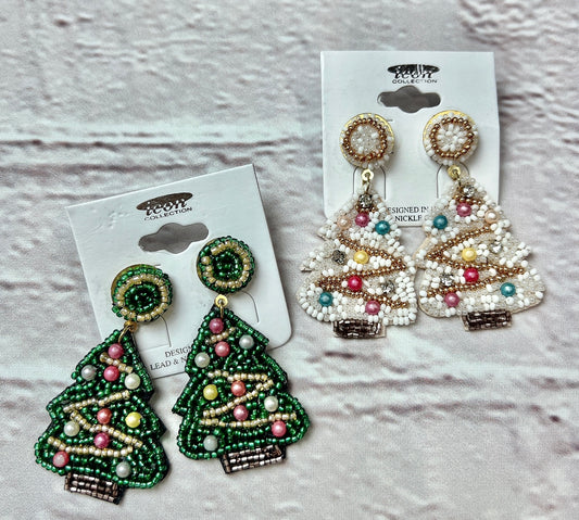 Vintage Holiday Tree Earrings