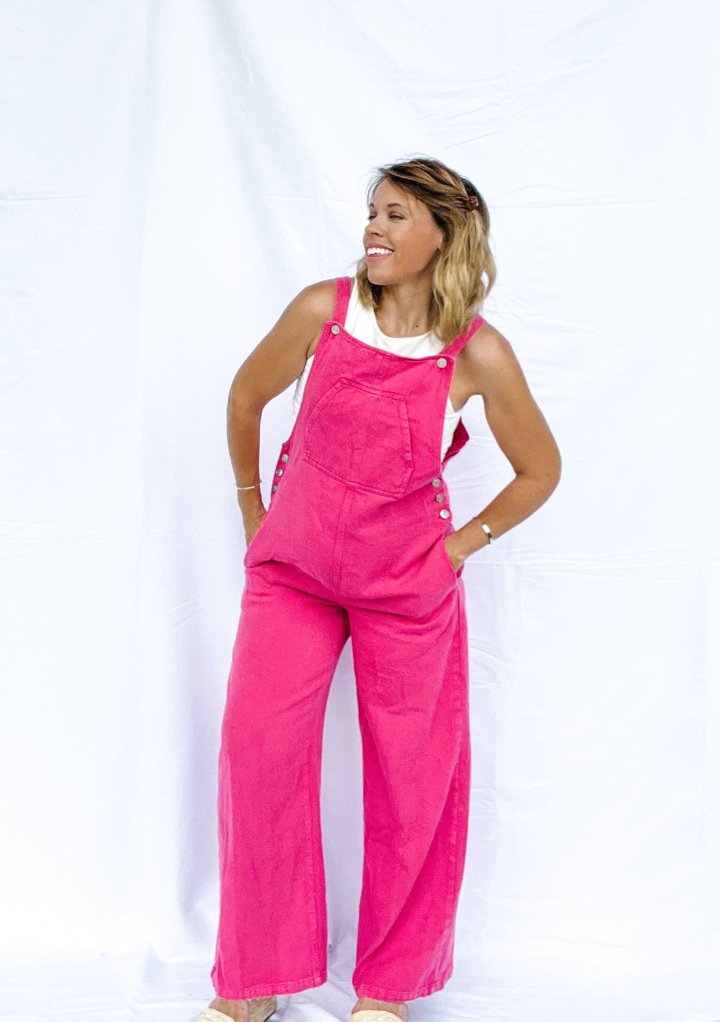 Washed Twill Jumpsuit/Overalls